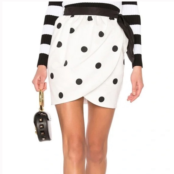 NWT Cynthia Rowley Emery Polka Dot Tulip Wrap Skirt - Picture 2 of 12